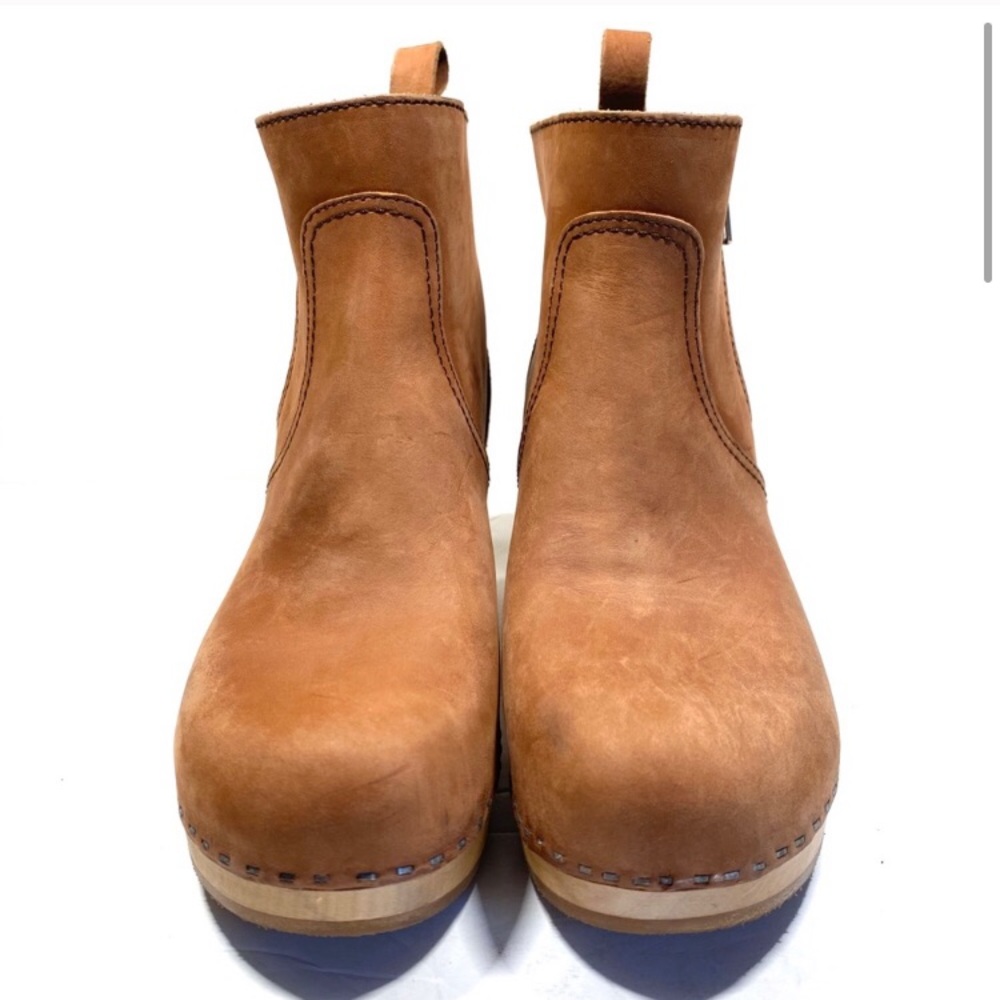 Swedish Hasbeens Shoes Zip It Emy Wooden Boot 38/8